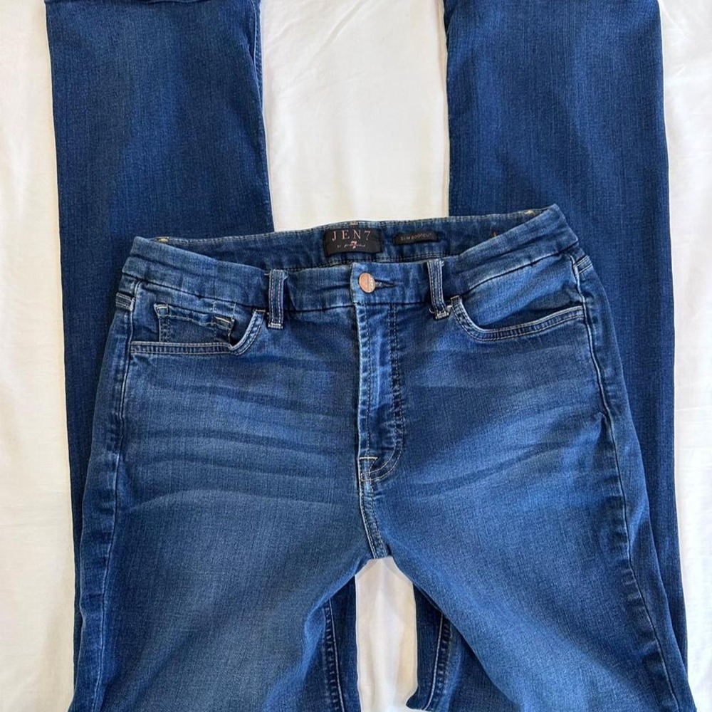 Jen7 by 7 For All Mankind Slim Bootcut Jeans Dark Wash Denim Size 30